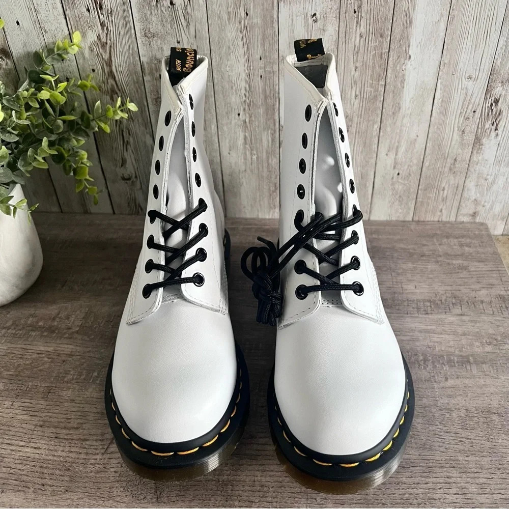 New White Doc Dr. Marten Boots